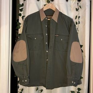 Remington Men's Olive Jacket with Tan Patches